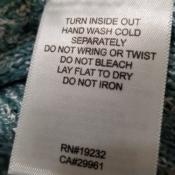 Alfred Dunner Sequined Cardigan Women's Blue Ombre 3/4 Sleeves Size Small - Picture 7 of 8